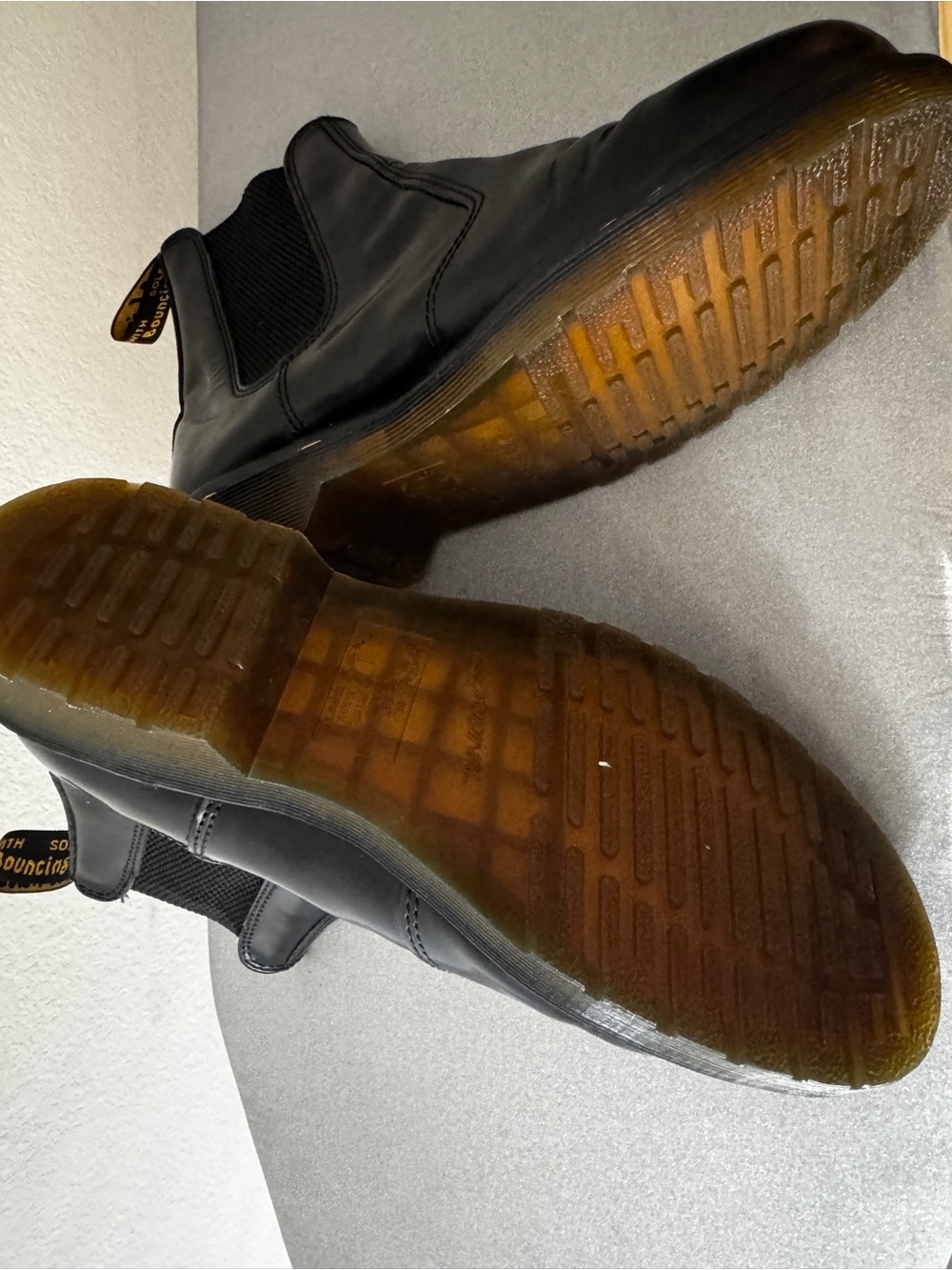 Dr. Martens Black Leather Chukka Boots with Yellow Stitching - Picture 3 of 4